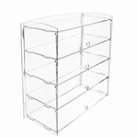 Vitrine moderne pliable à 2 niveaux en acrylique transparent sur mesure