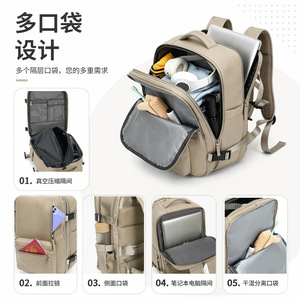Sac à dos pour ordinateur portable approuvé pour le transport aérien, durable et économique, avec sac de compression sous vide et pompe - Product Image 6