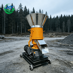 Machine à granulés <span class=keywords><strong>de</strong></span> biomasse compacte à matrice plate pour le chauffage domestique - Product Image 1