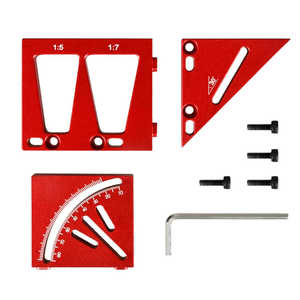 Aluminum Alloy Industrial Woodworking 3D Multi-Angle Adjustable Right Angle Ruler Scriber Carpentry DIY Measurement <b>Tools</b> OEM - Product Image 6