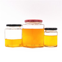Pot de stockage vide en verre transparent avec cuillère en bois et bouchon en liège stockage polyvalent de bonbons au miel