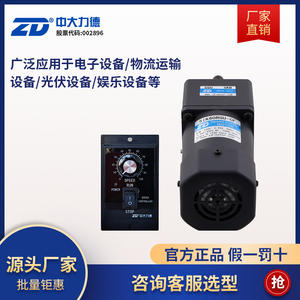 Moteur à vitesse variable Zhongda Lide 5IK 220V 60W monophasé avec réducteur de vitesse AC - Product Image 4