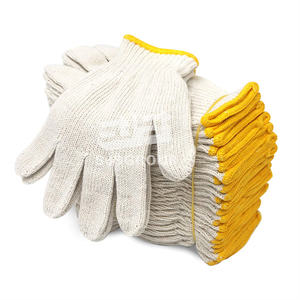 Venta caliente 40g 50g tejido barato seguridad algodón blanco guantes de trabajo algodón tejido guante protector - Product Image 1