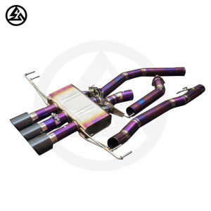 Tubo de escape de titanio CSZ con silenciador de valor de salida central de tres puntas Catback Compatible con <span class=keywords><strong>Honda</strong></span> <span class=keywords><strong>Civic</strong></span> X <span class=keywords><strong>Type</strong></span> <span class=keywords><strong>R</strong></span> <span class=keywords><strong>FK8</strong></span> 2,0 T - Product Image 4