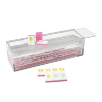 Jeu de Rummy Classique Familial en Acrylique, Jeu de Voyage Portable de Luxe avec Tuiles de Rummy, Supports et Boîte en Acrylique