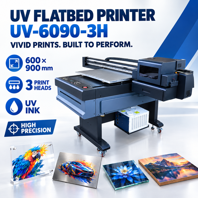 6090 UV Printer Flatbed Printing Equipment for Sign Making and Promotional Products