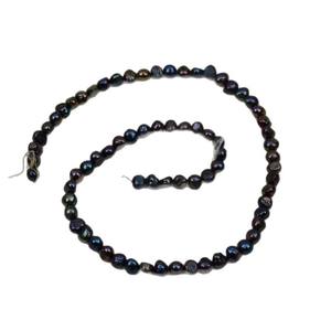 Cuentas Sueltas Semiterminadas de Perlas de Agua Dulce Negras Brillantes de Doble Cara de 5-6 mm de Estilo Barroco para Collares DIY, Fuente de Comercio Exterior - Product Image 5