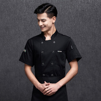 Nouvelle conception élégante, uniformes de chef, serveur et serveuse de style chinois traditionnel à manches courtes pour la restauration et la cuisine des restaurants et bars