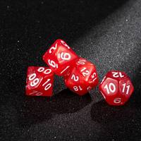 Ensemble complet de 7 dés de jeu polyédriques en acrylique, faits à la main, pour jeux de rôle de table, outil pédagogique pour l'apprentissage des mathématiques