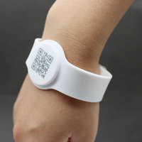 Bracelet RFID en Silicone Étanche et Ajustable pour Contrôle d'Accès, Bracelet en Silicone Passif pour Paiement NFC