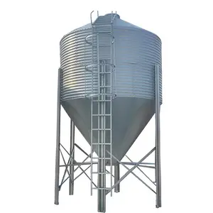 Silo de alimentación de granja avícola de grano de acero galvanizado de alta calidad a la venta