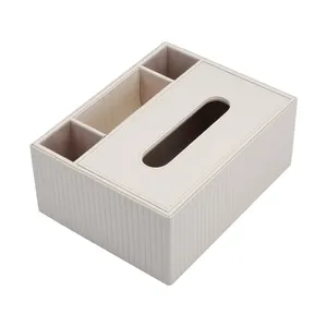 Personalizado luxo Pu couro Hotel casa restaurante tecido caixa titular tampa tecido caixa