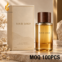 Parfum EDP Amber LF Private Label, senteur boisée chaude de bois de santal, parfum longue durée, logo personnalisé OEM, unisexe, usage quotidien, arôme élégant