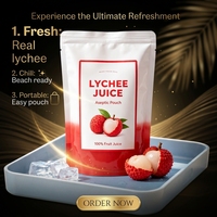 Aseptisch vacuüm verpakt lychee fruitsap 100% fruitsap 1kg Klaar voor consumptie voor drankenmerk groothandel