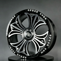 Jantes forgées monobloc à pétales croisés gothiques 6061 T6 avec lèvre gravée pour Charger, Camaro, Lexus GS, LS, JDM, VIP, Stance Upgrade