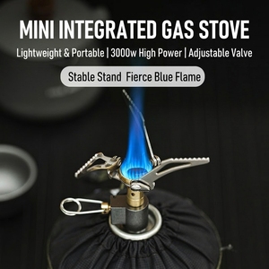 Campingkachel <span class=keywords><strong>Mini</strong></span> Geïntegreerd Opvouwbaar Butaan Handmatig Draagbaar Zakformaat Outdoor Survivaluitrusting Roestvrij staal Aluminiumlegering - Product Image 2
