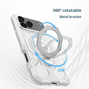 Mới Sang Trọng Chống-Thả Cho Iphone 17 Pro Max 17 Không Khí Đứng Trong Suốt Từ Trường Hợp Bảo Vệ Tương Thích Chống-Túi Khí - Product Image 3