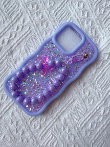 Coque de téléphone portable en TPU acrylique avec design créatif à paillettes et diamants, style grande vague, pour iPhone 6 7 8 Plus X Xr Xs Max - Product Image 6