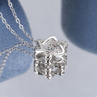 Collier pendentif étoile hexagonale en argent sterling S925 avec moissanite, cadeau romantique pour femme, Saint-Valentin, anniversaire