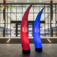 Lampes à colonne LED gonflables publicitaires avec taille et couleur personnalisables, tissu Oxford durable pour décorations de fêtes et de mariages
