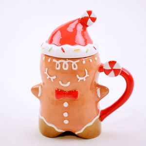 Hot Sale Wholesale Custom Ceramic Cup Couple Merry <strong>Christmas</strong> Gingerbread Mugs Xmas Themed Santa Coffee Mug for Presents - Product Image 6