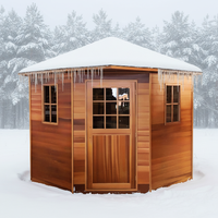 Cama Eléctrica Moderna de Madera Sólida de Cedro Rojo y Hemlock, Tamaño Personalizado, OEM/ODM, Capacidad para 1-8 Personas, Ecológica, para Villa o Apartamento, con Infrarrojos Lejanos