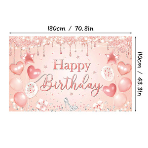 Bannière de fond <span class=keywords><strong>Joyeux</strong></span> <span class=keywords><strong>Anniversaire</strong></span> en polyester 100% avec design <span class=keywords><strong>gratuit</strong></span> pour décoration de fête d'<span class=keywords><strong>anniversaire</strong></span> - Product Image 5
