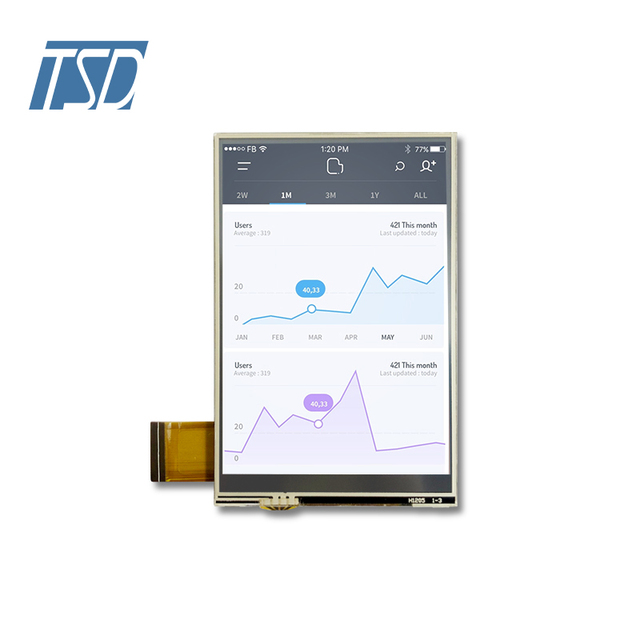 Custom 3.5 inch lcd resistive touch screen display panel 320*480 3SPI+RGB18-bit interface tft screen module