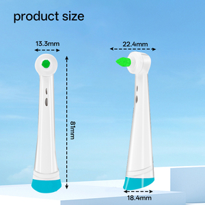 Compatible con cabezales de cepillo de dientes eléctrico/USB <span class=keywords><strong>Oral</strong></span>-<span class=keywords><strong>B</strong></span> <span class=keywords><strong>IO</strong></span> para una eliminación profunda de la placa bacteriana con cerdas retorcidas. - Product Image 2
