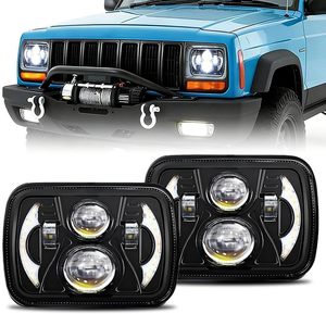 Faro LED 5x7 H6054, Antiabbagliamento Approvato DOT con DRL e Indicatore di Direzione Ambra, Abbaglianti/Anabbaglianti per Jeep XJ YJ, GMC Comanche - Product Image 2