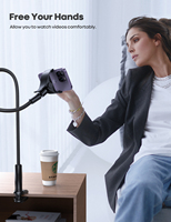 Soporte Flexible para Teléfono Lamicall GP05, para Cabecera de Cama, Rotación de 360 Grados, Brazo Largo Ajustable, con Abrazadera, para Teléfonos Móviles de 4-7 Pulgadas