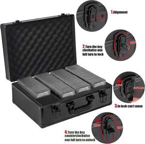 Étui de rangement pour cartes en alliage d'aluminium compatible avec plus de 150 plaques de cartes - Étui pour cartes de sport compatible avec CSG, BGS - Product Image 4