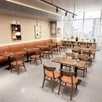 UPTOP Meubles de Restaurant Haut de Gamme en Bois Massif avec Banquette Cabine en Cuir Véritable en Forme de U pour Professionnels