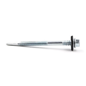 Sekrup Logam Atap Galvanis Baja Tahan Karat <span class=keywords><strong>Tek</strong></span> Screw M4.8 M5.5 Kepala Sekrup Berbentuk Hexagonal dengan Washer Sekrup Bor Mandiri Sekrup Bor Ekor Heksagonal - Product Image 2