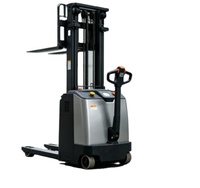Chariot élévateur électrique complet Worui pour centre de distribution, longueur de fourche 1100 mm, déplaceur latéral électrique, modèle CDD-BXS, batterie au plomb-acide
