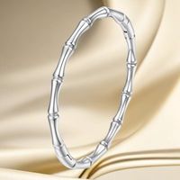 Bracelet pour femme en or rose 18 carats, étanche et anti-oxydation, style clou, à maillons en bambou courbés, accessoires pour homme, vente en gros