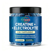 Gummies de créatine, électrolytes et collagène OEM – Complément nutritionnel sportif pré-entraînement – Énergie dorée – Gummies de créatine et électrolytes