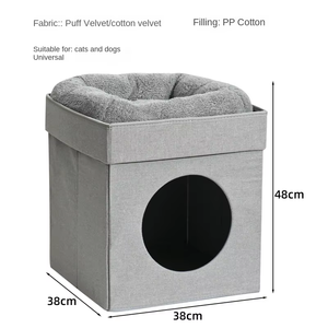 Gran cubo apilable cueva gato árbol rascador plegable gato casa cama para gatos de Interior Diseño transpirable - Product Image 1