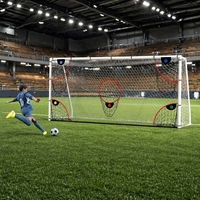 But de football pliable d'extérieur, étanche et écologique, avec 5 poches, cadre métallique portable, équipement d'entraînement