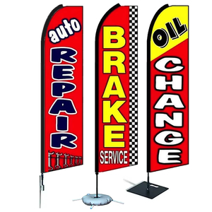 Drapeau à plumes personnalisé 130G, tricot Double face avec tige en fibre de verre, support, colorant, sublimation, drapeau swoooper - Product Image 1