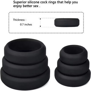 Anneau pénien pour hommes, anneau de scrotum, étireur de testicules, ceinture en silicone pour pénis, anneaux de retenue du sperme, outil sexuel pour hommes - Product Image 5