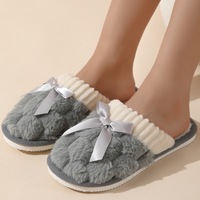 Pantoufles d'Intérieur Décontractées pour Femmes, Confortables et Chaudes avec Doublure en Peluche, Chaussons en Coton