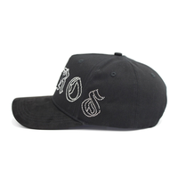 Casquettes de baseball personnalisées en gros, ensemble de cinq casquettes avec tissage oblique, ornées de perles et d'appliques, avec des fleurs en fourrure de daim
