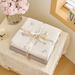 Drap-housse en <span class=keywords><strong>gaze</strong></span> <span class=keywords><strong>double</strong></span> couche 100% coton de classe A avec housse de couette, ensemble de literie toutes saisons - Product Image 5