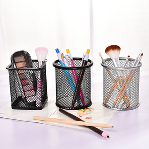 ที่ใส่ปากกาแบบตาข่ายโลหะทรงกลมสำหรับจัดเก็บบนโต๊ะทำงาน รุ่น AY251 - Product Image 4