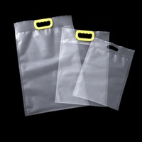 Sachet thermoscellé à trois soudures 1,5 kg 2,5 kg 5 kg 10 kg pour riz, sac plastique sous vide avec fermeture éclair et poignée, emballage alimentaire anti-humidité