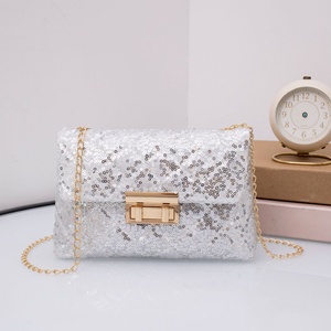 กระเป๋าสะพายข้างผู้หญิง ดีไซน์หรูหรา สายโซ่เดี่ยว กันน้ำ ตกแต่งด้วยลูกปัดมีเท็กซ์เจอร์ ซิปเก๋ไก๋ แฟชั่นทันสมัย ขายส่ง - Product Image 6