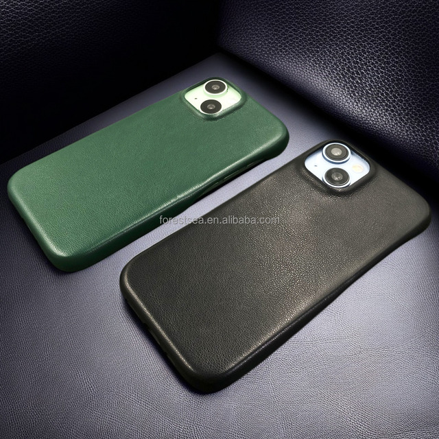 Durable Anti-Fall Genuine Leather Phone Case Anti-Slip Glossy Noble Mobile Phone Cases 16 Pro 15 Pro Max 14 Pro 13 12 11 Pro Max