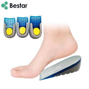 1.5cm Heel Pad Silicone Insole Half Insole Heel Spur Relief Foot Pain GEL Heel Pad Factory Direct Sales