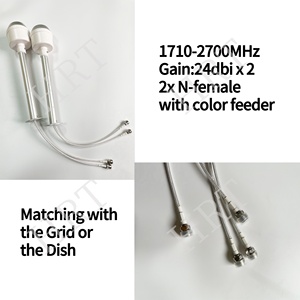 Antena Parabólica <span class=keywords><strong>Hua</strong></span> <span class=keywords><strong>Rong</strong></span> Tong TDJ-1727D9-24x2 3G/4G/LTE 1800-2600MHz 24dBI de Alta Ganancia 2x2 MIMO con Conector N Hembra - Product Image 2